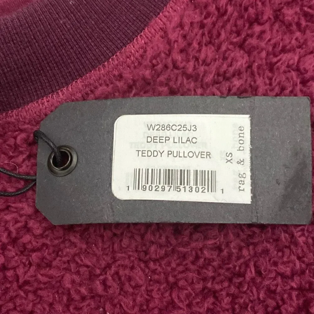 NWT Rag & Bone Deep Lilac Teddy Pullover Top XS‎